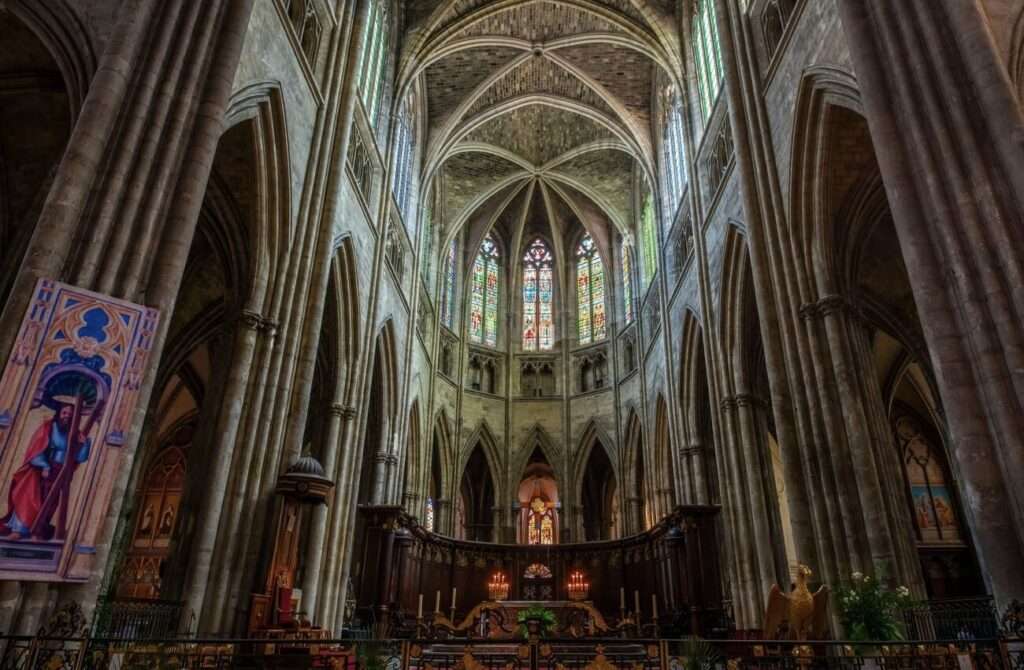 Bordeaux Cathedral, officially known as the Primatial Cathedral of St Andrew of Bordeaux, is a Catholic church dedicated to Saint Andrew and located in Bordeaux, France.